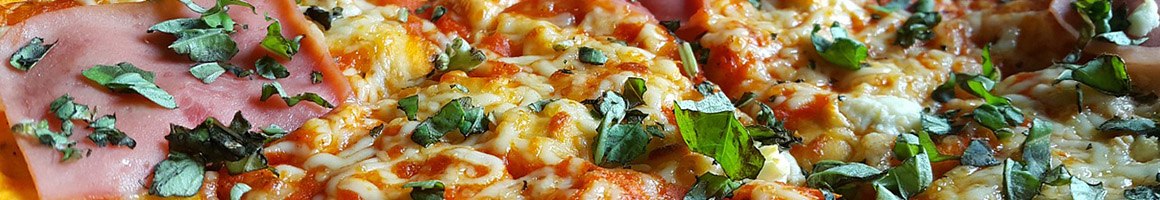 Eating Pizza at Time Square Pizza & Subs restaurant in Fort Lauderdale, FL.